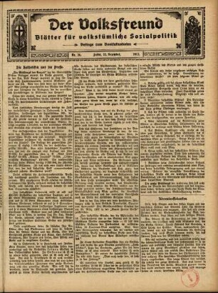 Ausgabe vom Sonntag, den 22. Dezember 1912.