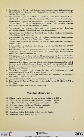 Musikinstrumente (Nr. 95-105)