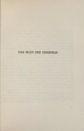 Das Buch der Herberge
