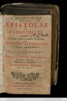 C. Plinii Caecilii Secvndi Epistolae Et Panegyricvs