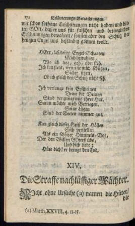 XIV. Die Strasse nachlässiger Wächter