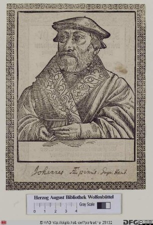 Bildnis Johannes Aepinus (eig. Huck, Hoeck oder Hoch)