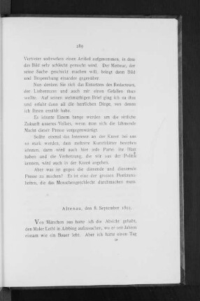 Altenau, den 8. September 1893