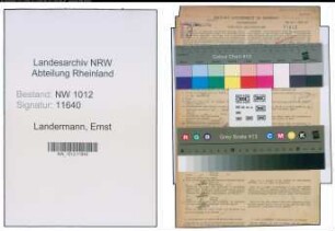 Entnazifizierung Ernst Landermann , geb. 29.08.1903 (Verkaeuferin)