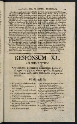 309-331, Responsum XL. Pignorum in executione subductio - Responsum XLIII. Praestatio evictionis bonorum camerae