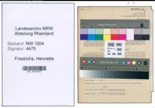 Entnazifizierung Henriette Friedrichs , geb. 03.07.1913 ()