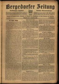 Bergedorfer Zeitung : unabhängig, überparteilich ; mit amtl. Bekanntmachungen