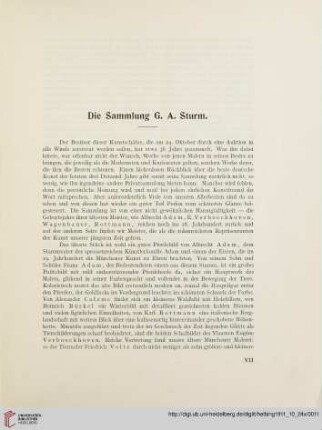Die Sammlung G. A. Sturm