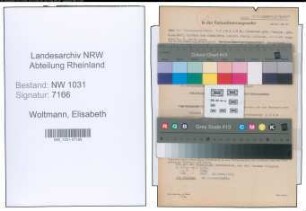 Entnazifizierung Elisabeth Woltmann , geb. 02.12.1907 ()