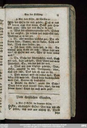 Vom christlichen Glauben.
