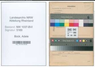 Entnazifizierung Adele Bock , geb. 01.02.1917 (Stenotypistin)