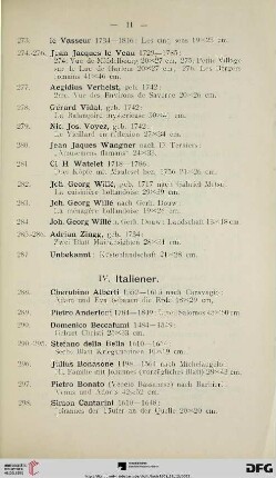 IV. Italiener (Nr. 288-334)