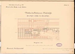 Nord-Süd-Bahn durch Berlin Schinkelwettbewerb 1897: Umbau Potsdamer Bahnhof. Grundriss 1:400