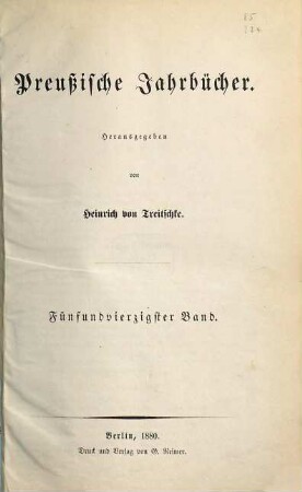 Preußische Jahrbücher. 45. 1880
