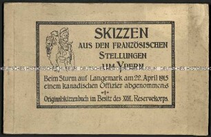 Skizzenbuch von der Westfront im Ersten Weltkrieg