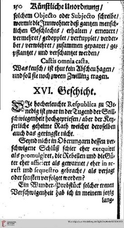 XVI. Geschicht