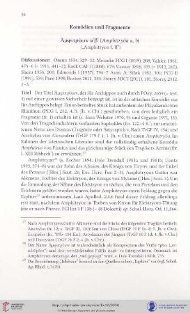 Komödien und Fragmente