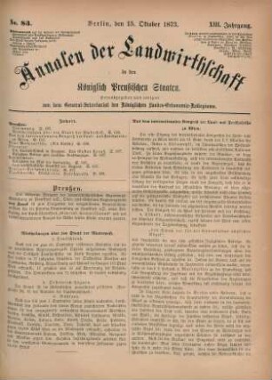 No. 83. Berlin, den 15. Oktober 1873. XIII. Jahrgang.