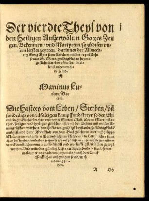 Martinus Luther/ Doctor.