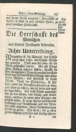 Achte Unterredung.