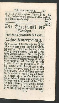 Achte Unterredung.