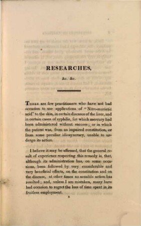 Researches respecting the medical powers of Chlorine particularly in diseases of the Liver