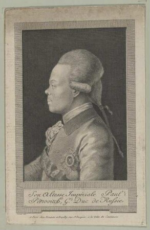 Bildnis des Paul Petrovitch, Zar von Rußland