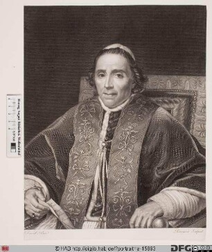 Bildnis Papst Pius VII. (Luigi Barnabà conte Chiaramonti) (reg. 14. 3. 1800 - 20. 8. 1823)