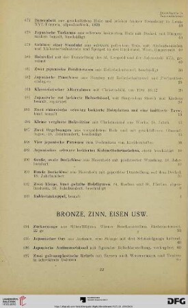 Bronze, Zinn, Eisen usw. (Nr. 494-530)