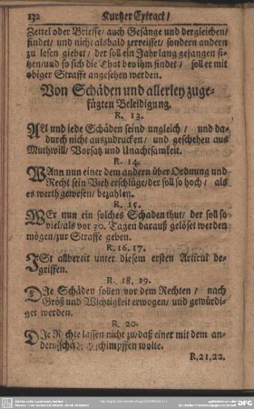 Von Schäden und allerley zugefügten Beleidigung