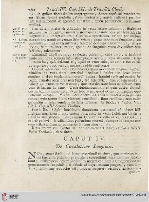 Caput IV: De Circulatione Sanguinis