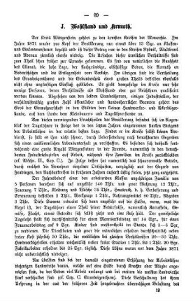 J. Wohlstand und Armuth