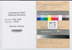 Entnazifizierung Werner Gentsch, geb. 21.10.1902 (Bankangest.)