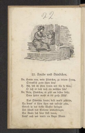 22. Knabe und Hündchen.