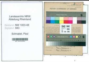Entnazifizierung Paul Schnabel , geb. 08.09.1892 (Kaufmann)