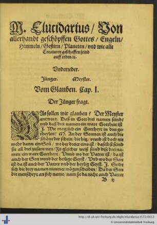Von allerhand Geschöpffen Gottes