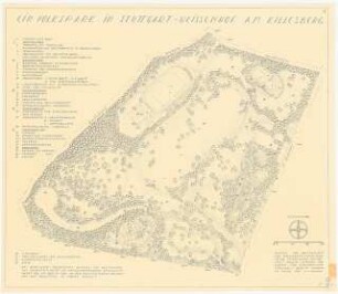 Volkspark, Stuttgart-Weißenhof am Killesberg: Grundriss 1:1000