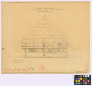 Fischbach bei Neuhäuser (Landkreis Freiburg): Bläsi-Christelehof [Bläsichristenhof]. Haupthaus (Giebel-Ansicht)
