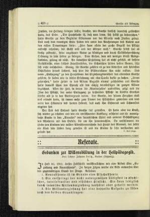 Gedanken zur Willensbildung in der Heilpädagogik