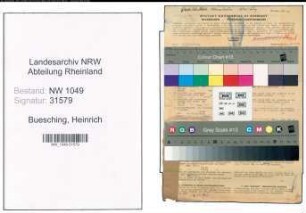 Entnazifizierung Heinrich Buesching , geb. 11.03.1898 (Fuersorgedirektor)