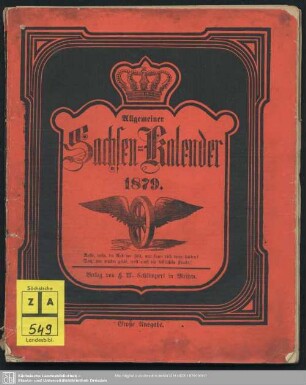 1879: Allgemeiner Sachsen-Kalender