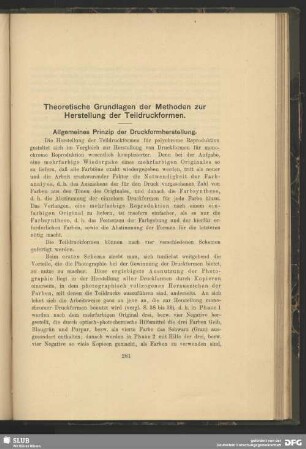Theoretische Grundlagen der Methoden zur Herstellung der Teildruckformen