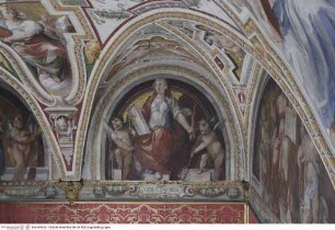 Freskenzyklus mit Personifikationen, Emblemen und Groteskendekorationen, Personifikation der Gottesfurcht als Gesetz des Alten Testaments (Lex timoris)