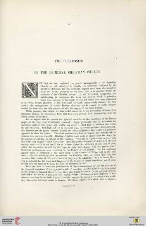 The Ceremonies of the Primitive Christian Church