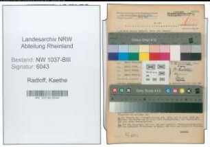 Entnazifizierung Kaethe Radloff , geb. 20.11.1918 ()