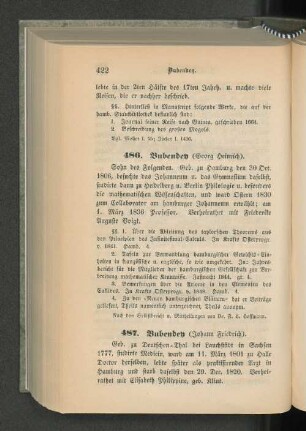 486. Bubendey (Georg Heinrich).