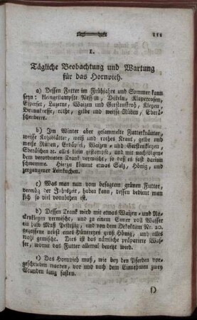 1. Tägliche Beobachtung und Wartung für das Hornvieh. - 23. Von Beulen und heisser Geschwulst.