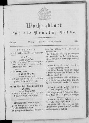 Nr. 48, Ausgabe vom 25. November 1848