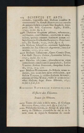 114-166, Histoire Naturelle Particuliere