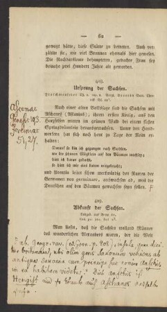 409. Abkunft der Sachsen.